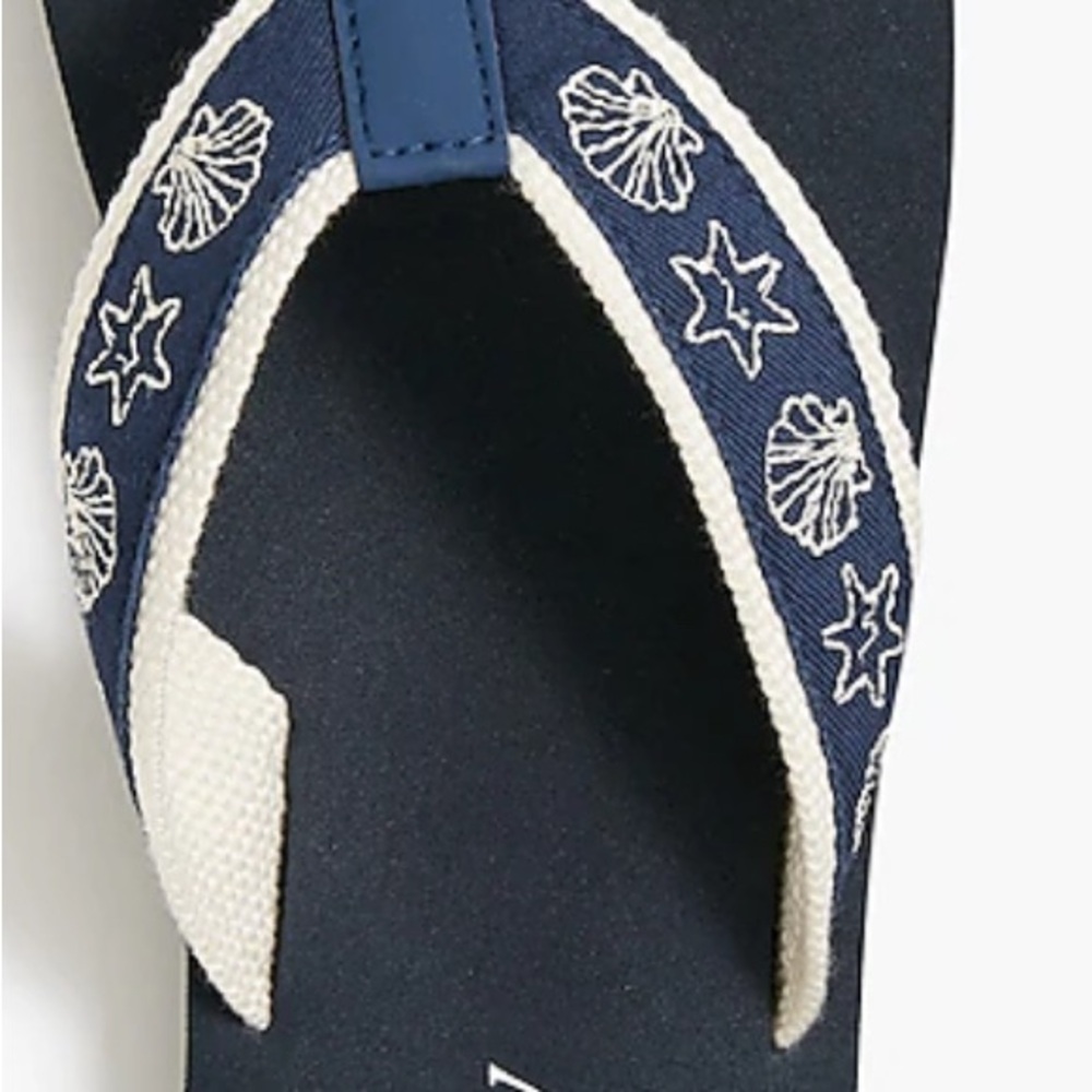 J. Crew Factory Navy and White Sandals